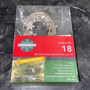 LED Jingle Bell 🔔 Snowflake ❄️ Lights